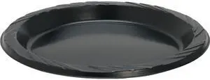 Genuine Joe 10429CT Round Plastic Black Plates