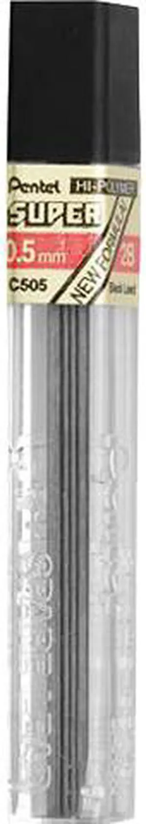 Pentel C5052HBX Hi-Polymer Lead, 0.5 mm, Fine, 2H, 144/BX, Black Pencil Refill