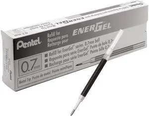 Pentel LR7ABX EnerGel .7mm Liquid Gel Pen Refill - Black Ink