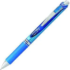 Pentel BLN75-C EnerGel RTX Retractable Gel Pen, Fine 0.5mm, Blue Ink, Silver/Blue Barrel
