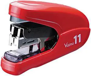 Max HD92321 Flat Clinch Light Effort Stapler, 35-Sheet Capacity, Red