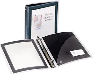 Avery Flexi-View Binder w/Round Rings 11 x 8 1/2 1 1/2" Cap Black 17637