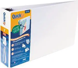 Stride 94050 Quick Fit Ledger D-Ring Binder, 3" Capacity, 11 x 17, White
