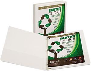 Samsill 18917 Earth's Choice Biodegradable Round Ring View Binder, 1/2" Capacity, White