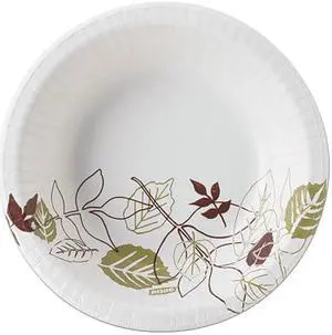 Dixie SX12PATH Ultra Pathways Heavyweight Paper Bowls, 12 oz., Green/Burgundy, 1000/Carton