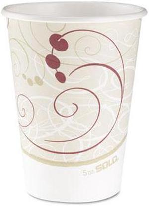 Solo 378SMJ8000PK Single-sided Poly Hot Cups, Symphony Design, 8 oz, Beige, 50/Pack