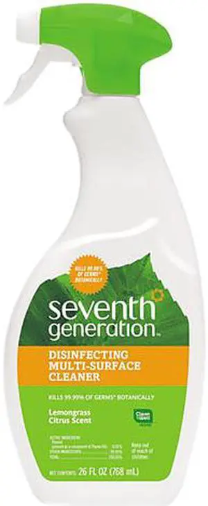 Seventh Generation 22810CT Disinfecting Spray Cleaner, 26 oz. Trigger Spray Bottle, 8/Carton