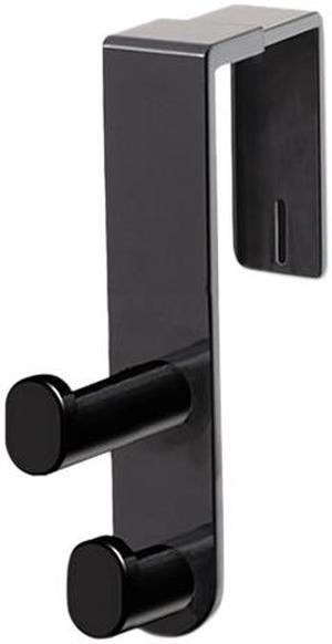 Safco 4225BL Plastic Coat Hook, 2 Hook, 1-3/4 x 6-1/2 x 7-3/4, Black