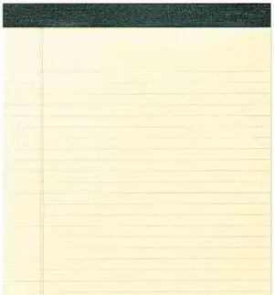Roaring Spring 74712 Recycled Legal Pad, 8 1/2 x 11 3/4 Pad, 8 1/2 x 11 Sheets, 40/Pad, Canary, Dozen