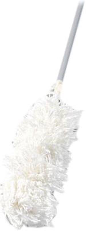 Rubbermaid Commercial T120 Hiduster Plus Antimicrobial Angled Overhead Duster, Extends to 51, White