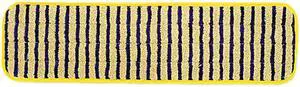 Rubbermaid Commercial Q810YEL Microfiber Scrubber Pad, Vertical Polyprolene Stripes, 18", 6/Carton, YEL