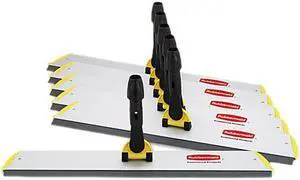 Rubbermaid Commercial Q570 Microfiber Quick Connect Frame, Squeegee, 24"w x 4 1/2d, Aluminum,Yellow