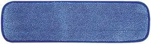 Rubbermaid Commercial Q41000BLU Microfiber Wet Room Pad, Split Nylon/Polyester Blend, 18", 6/Carton, BE