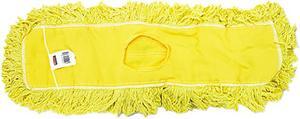 Rubbermaid Commercial J15300YEL Trapper Commercial Dust Mop, Looped-end Launderable, 5" x 24", Yellow