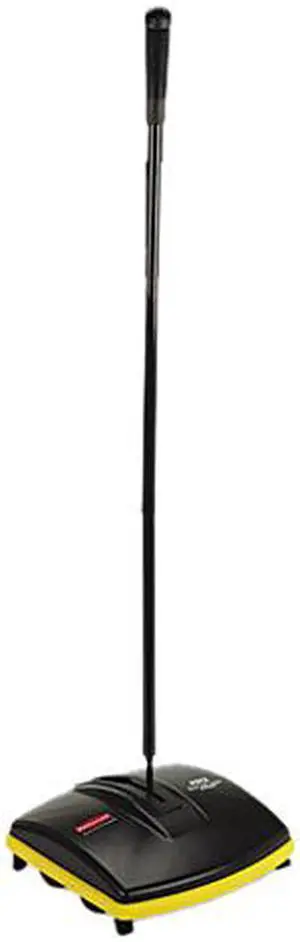 Rubbermaid Commercial 421288BLA Floor & Carpet Sweeper, Plastic Bristles, 44" Handle, Black