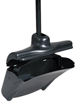 Rubbermaid Commercial 253200BLA Lobby Pro Upright Dust Pan, w/Cover, 12 1/2"W, Plastic Pan/Metal Handle, Black
