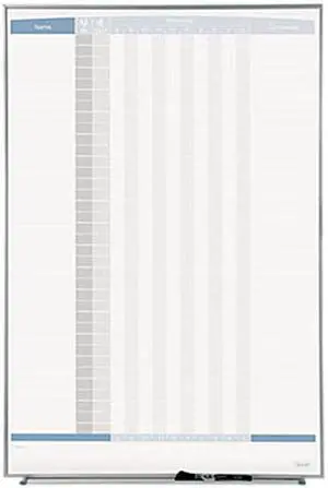 Quartet 33705 Vertical Matrix Employee Tracking Board, 34" x 23", Aluminum Frame