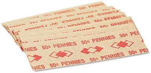 PM Company 53001 Tubular Coin Wrappers, Pennies, 50, Pop-Open Wrappers, 1000/Pack