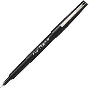 Pilot 11002 Fineliner Marker, Fine Pen Point Type - 0.7 mm Pen Point Size - Black - Black - 1Each