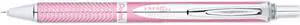 Pentel BL407P-A EnerGel Alloy RT Roller Ball Retractable Gel Pen, Pink Barrel, Black Ink, Medium