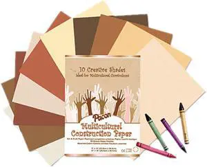 Pacon 9509 Multicultural Construction Paper, 76 lbs., 9 x 12, Assorted, 50 Sheets/Pack