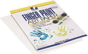 Pacon 73610 Spectra Fingerpaint Paper, 60 lbs., 11 x 16, White, 50 Sheets/Pack