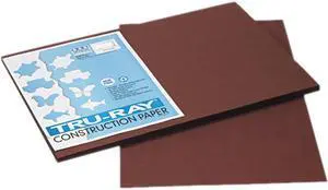 Pacon 103056 Tru-Ray Construction Paper, 76 lbs., 12 x 18, Dark Brown, 50 Sheets/Pack