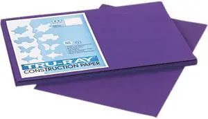 Pacon 103051 Tru-Ray Construction Paper, 76 lbs., 12 x 18, Purple, 50 Sheets/Pack