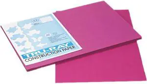 Pacon 103032 Tru-Ray Construction Paper, 76 lbs., 12 x 18, Magenta, 50 Sheets/Pack