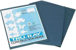 Pacon 103028 Tru-Ray Construction Paper, 76 lbs., 9 x 12, Slate, 50 Sheets/Pack