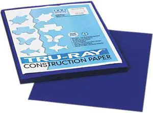 Pacon 103017 Tru-Ray Construction Paper, 76 lbs., 9 x 12, Royal Blue, 50 Sheets/Pack