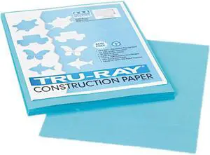 Pacon 103007 Tru-Ray Construction Paper, 76 lbs., 9 x 12, Turquoise, 50 Sheets/Pack