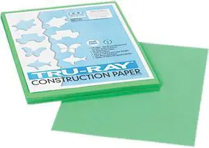 Pacon 103006 Tru-Ray Construction Paper, 76 lbs., 9 x 12, Festive Green, 50 Sheets/Pack