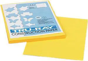 Pacon 103004 Tru-Ray Construction Paper, 76 lbs., 9 x 12, Yellow, 50 Sheets/Pack