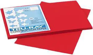 Pacon 102994 Tru-Ray Construction Paper, 76 lbs., 12 x 18, Holiday Red, 50 Sheets/Pack