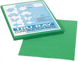 Pacon 102960 Tru-Ray Construction Paper, 76 lbs., 9 x 12, Holiday Green, 50 Sheets/Pack