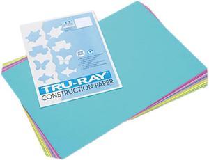 Pacon 102941 Tru-Ray Construction Paper, 76 lbs., 12 x 18, Bright Assortment, 50 Sheets/Pack