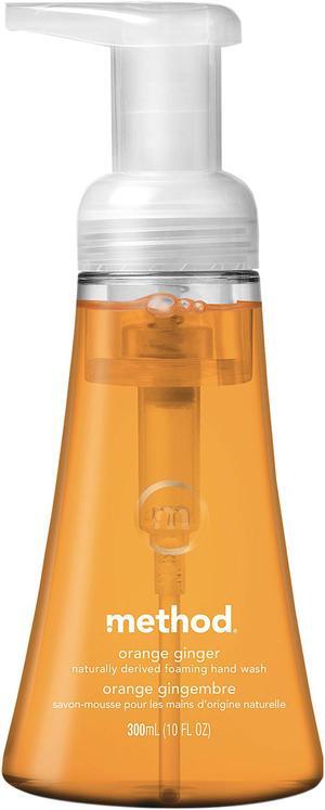 Method MTH01474 Foaming Hand Wash, Orange Ginger, 10 oz Pump Bottle, 6/Carton