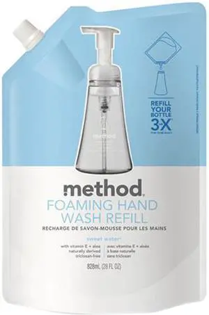 Method 00662 Foaming Hand Wash Refill, 28 oz. Pouch, Sweet Water