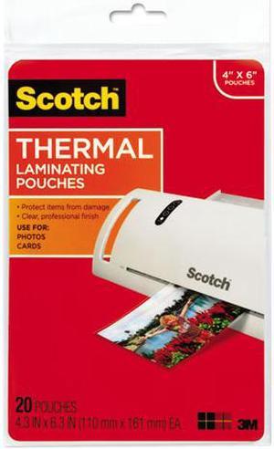 TP5900-20 Scotch Photo size thermal laminating pouches, 5 mil, 6 x 4, 20/pack