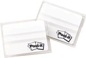 Post-it 686F-50WH Durable File Tabs, 2 x 1 1/2, White, 50/Pack
