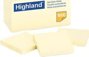 Post-it 6549-18PK Memo Pad, 3 x 3, Yellow, 18 100-Sheet Pads/Pack