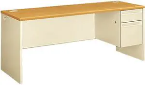 HON 38856RCL 38000 Series Right Pedestal Credenza, 72w x 24d x 29-1/2h, Harvest/Putty