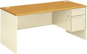 HON 38291RCL 38000 Series Right Pedestal Desk, Harvest / Putty HON 38291RCL 38000 Series Right Pedestal Desk, Harvest / Putty