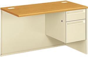 HON 38215RCL 38000 Series Flush Return, Right, 48w x 24d x 29-1/2h, Harvest/Putty