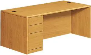 HON 10788LCC 10700 Single Pedestal Desk, Full-Left Pedestal, 29.50" x 72.00" x 36.00", Harvest