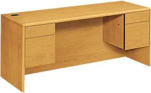 HON 10743CC 10700 Kneespace Credenza, 3/4 Height Pedestals, 72w x 24d x 29-1/2h, Harvest