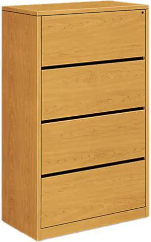 HON 10516CC 10500 Series Four-Drawer Lateral File, 36w x 20d x 59-1/8h, Harvest HON 10516CC 10500 Series Four-Drawer Lateral File, 36w x 20d x 59-1/8h, Harvest