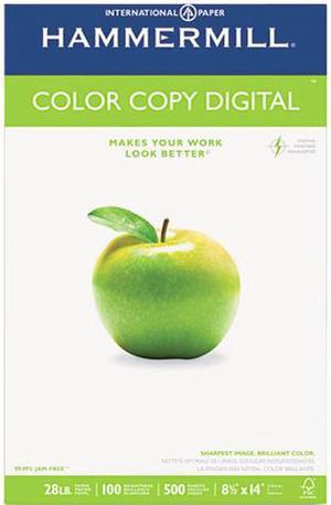 Hammermill 10247-5 Color Copy Paper, 100 Brightness, 28lb, 8-1/2 x 14, Photo White, 500/Ream