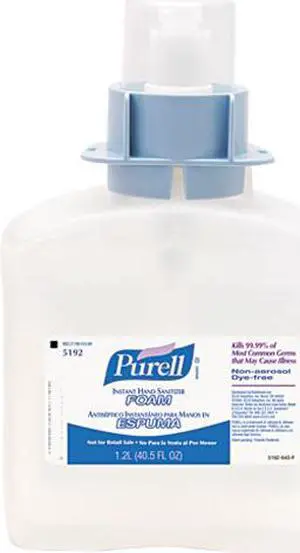 Purell 5192-03 FMX-12 Foam Instant Hand Sanitizer Refill, w/ Moisturizers, 1200 ml